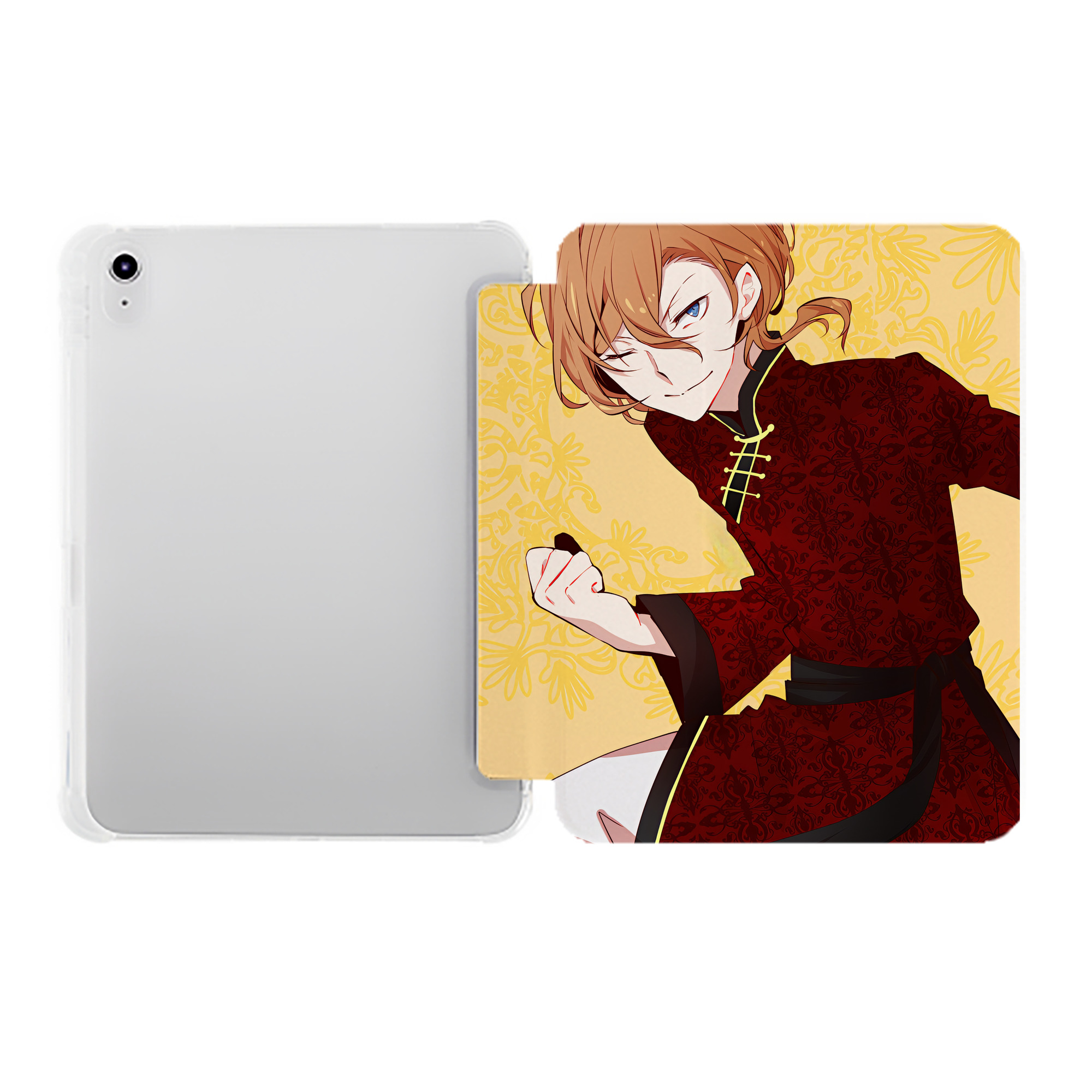 （画像用） 文豪ストレイドッグス Bungo Stray Dogs IPad ケース ペン収納付き 三つ折りスタンド PUレザー×シリコン 対応機種9.5/10.5/10.9インチ